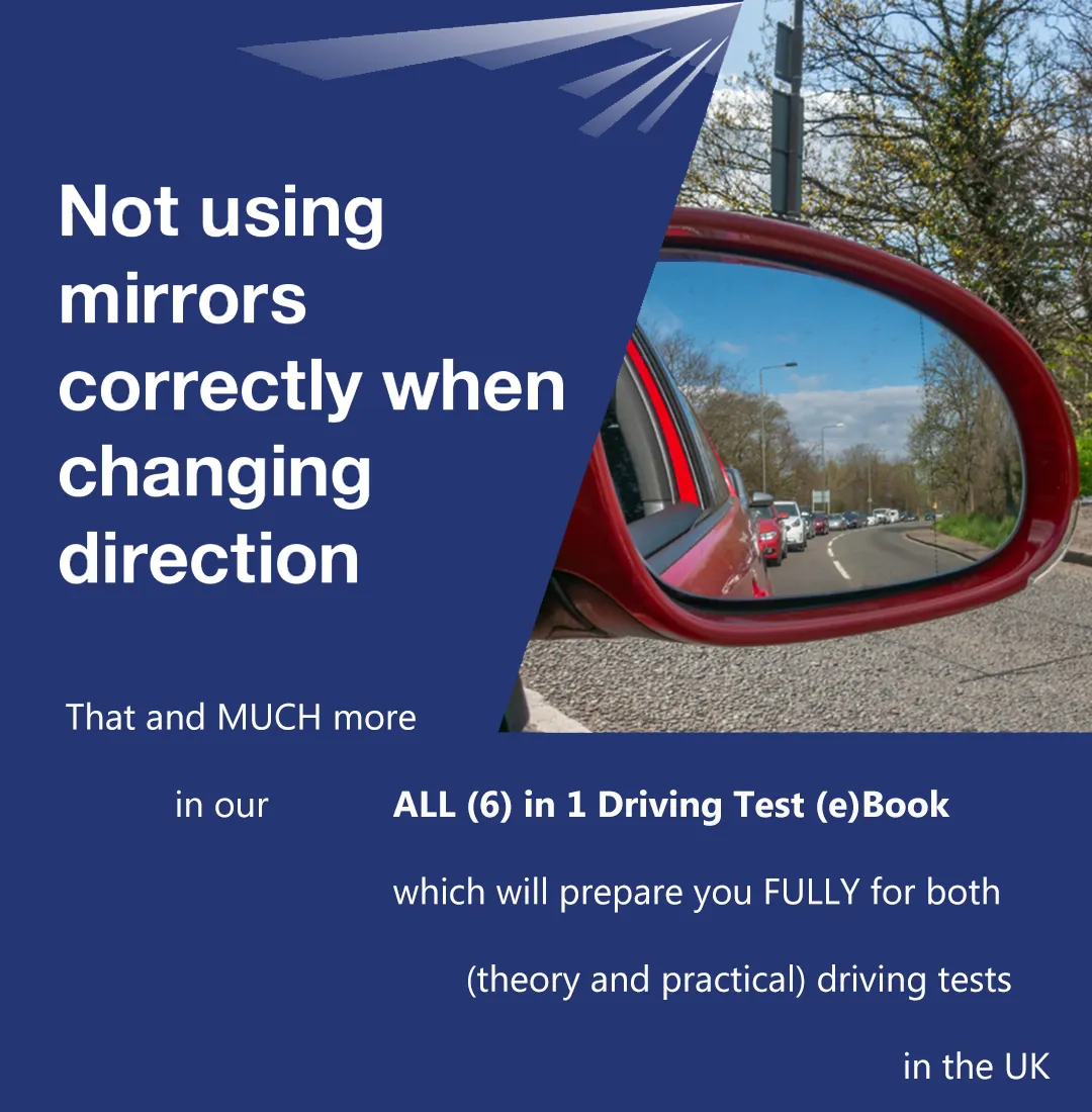 Not using mirrors correctly when changing direction