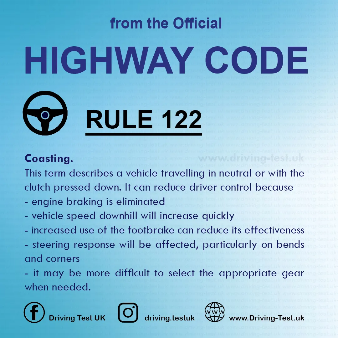 Road rules signs markings in the UK DVLA Rule 122