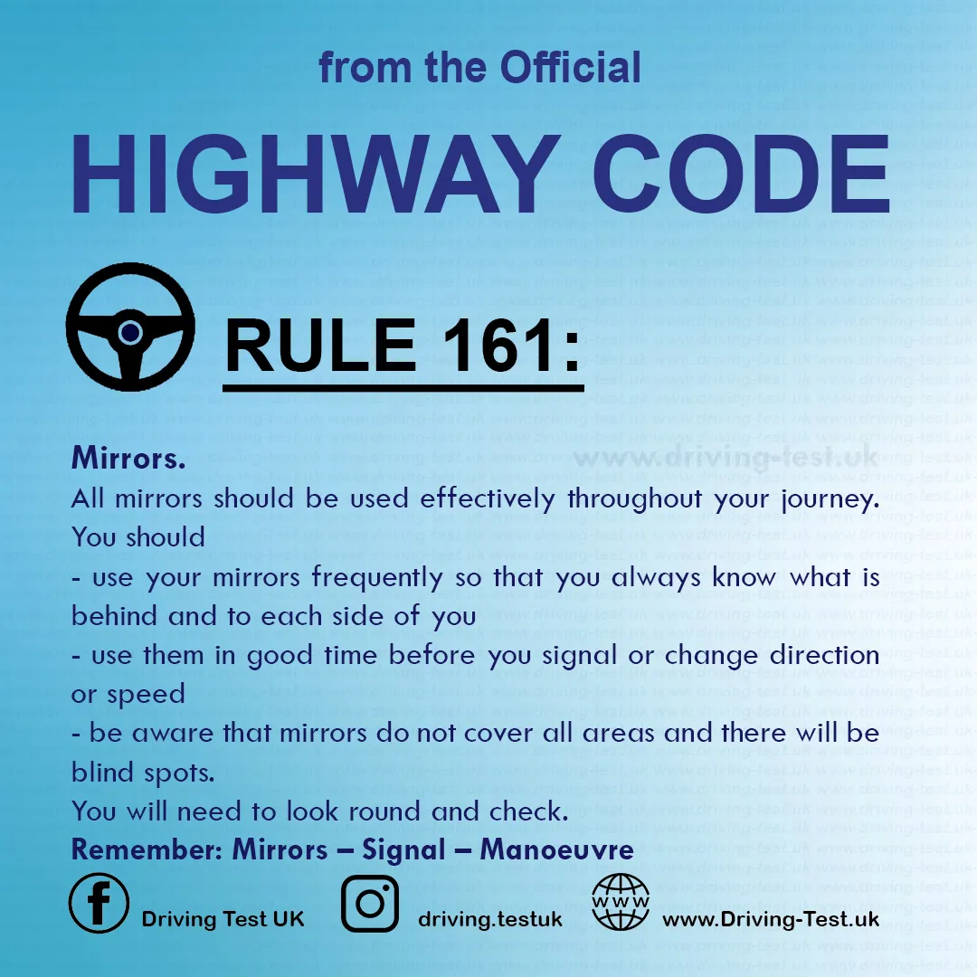 The Official Highway Code of Great Britain free pdf Using the road Rule 161