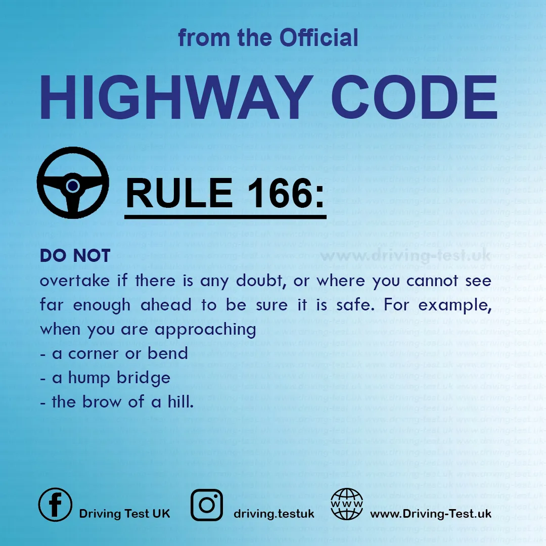 The Official Highway Code of Great Britain free pdf Using the road Rule 166