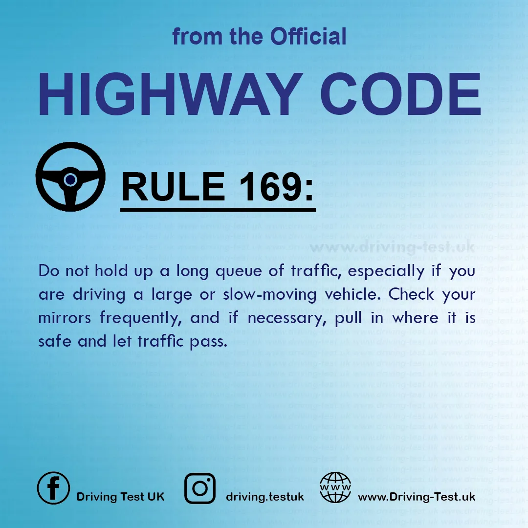 The Official Highway Code of Great Britain free pdf Using the road Rule 169