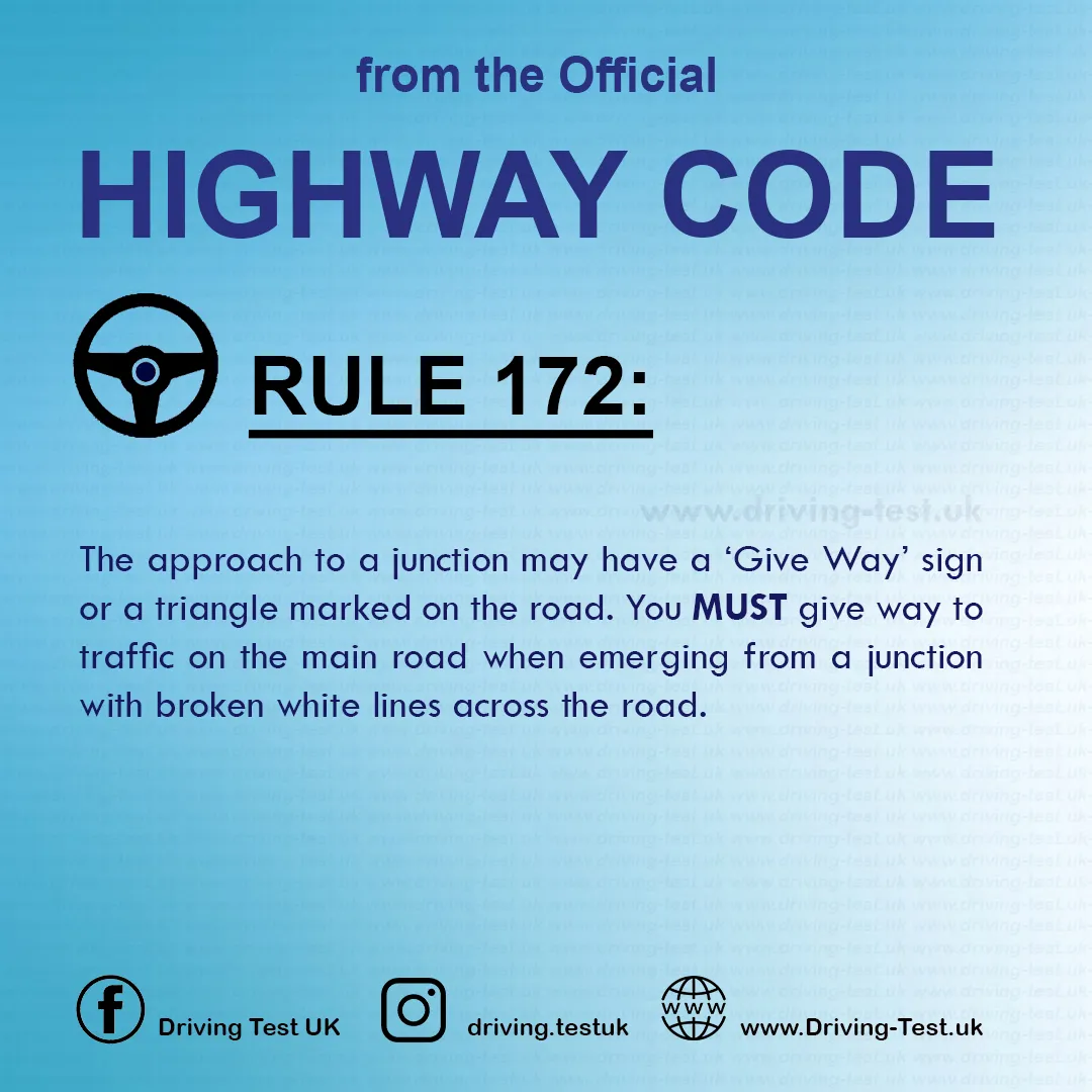 The Official Highway Code of Great Britain free pdf Using the road Rule 172