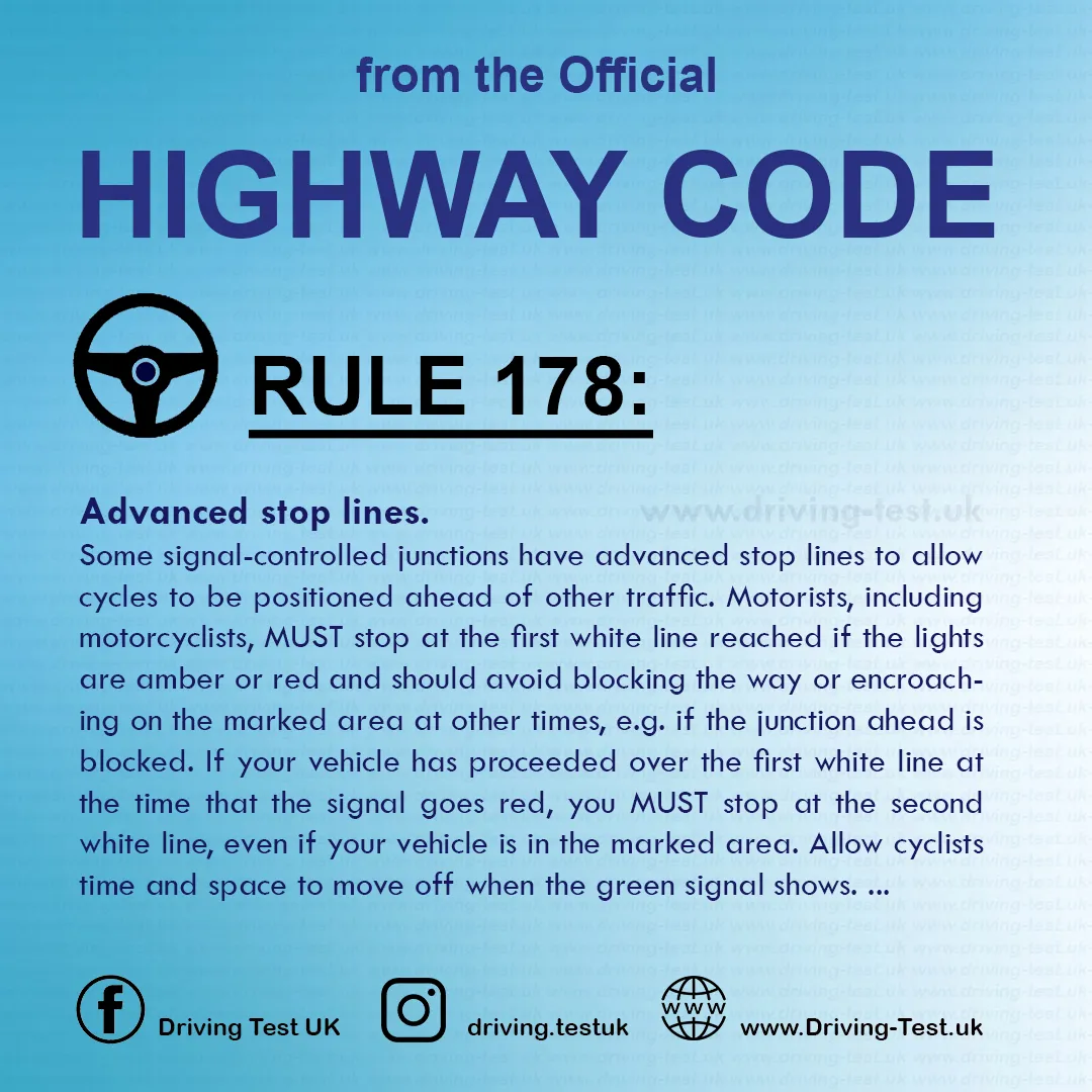 The Official Highway Code of Great Britain free pdf Using the road Rule 178