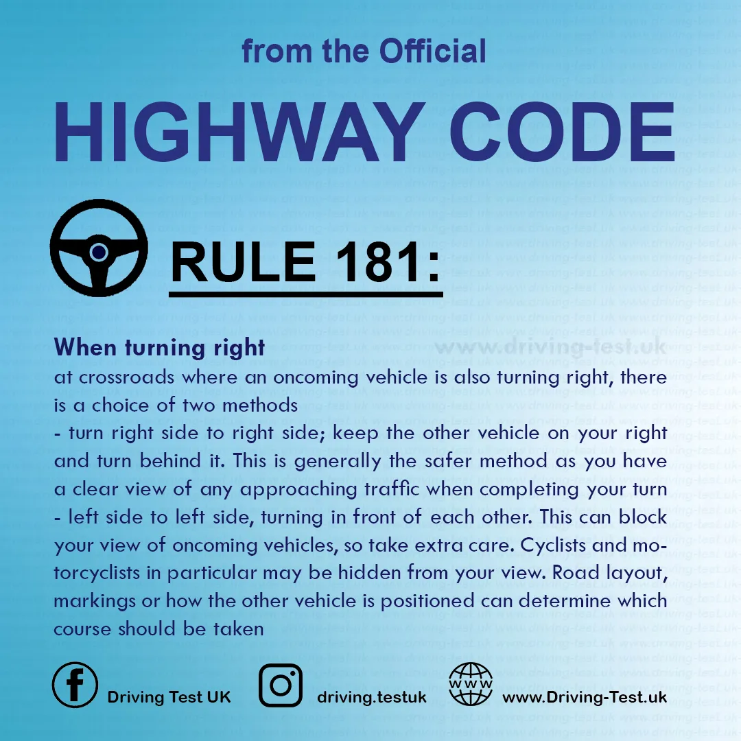 The Official Highway Code of Great Britain free pdf Using the road Rule 181