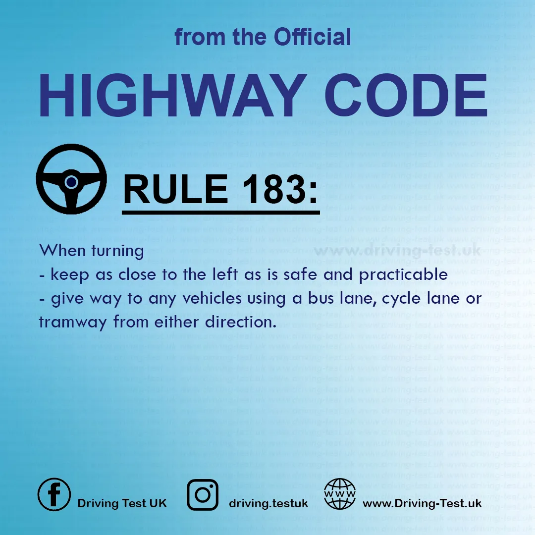 The Official Highway Code of Great Britain free pdf Using the road Rule 183