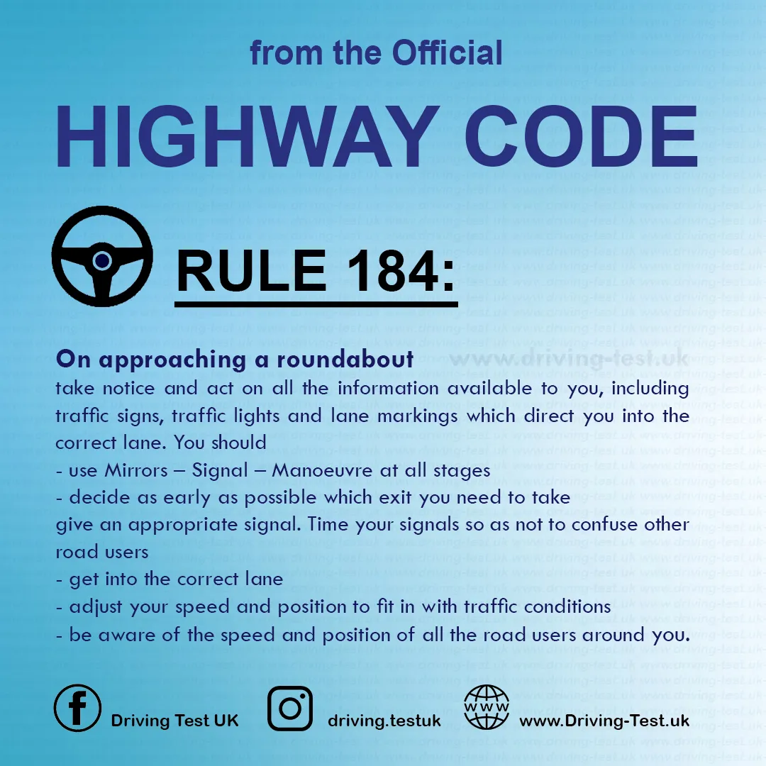 The Official Highway Code of Great Britain free pdf Using the road Rule 184