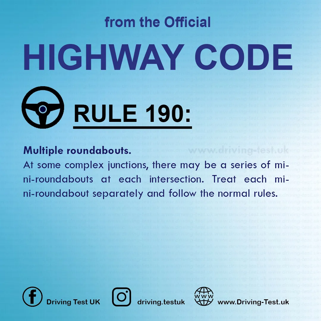The Official Highway Code of Great Britain free pdf Using the road Rule 190