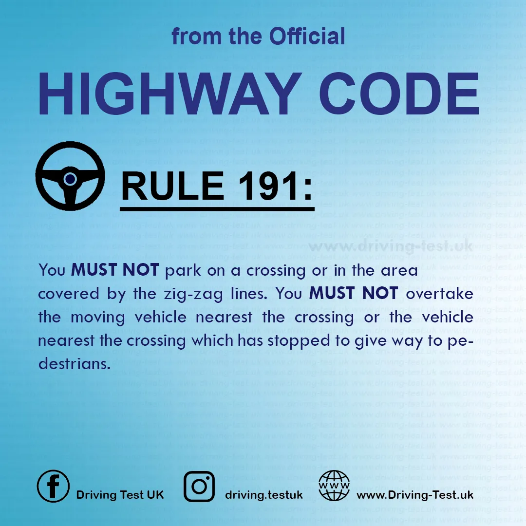 The Official Highway Code of Great Britain free pdf Using the road Rule 191