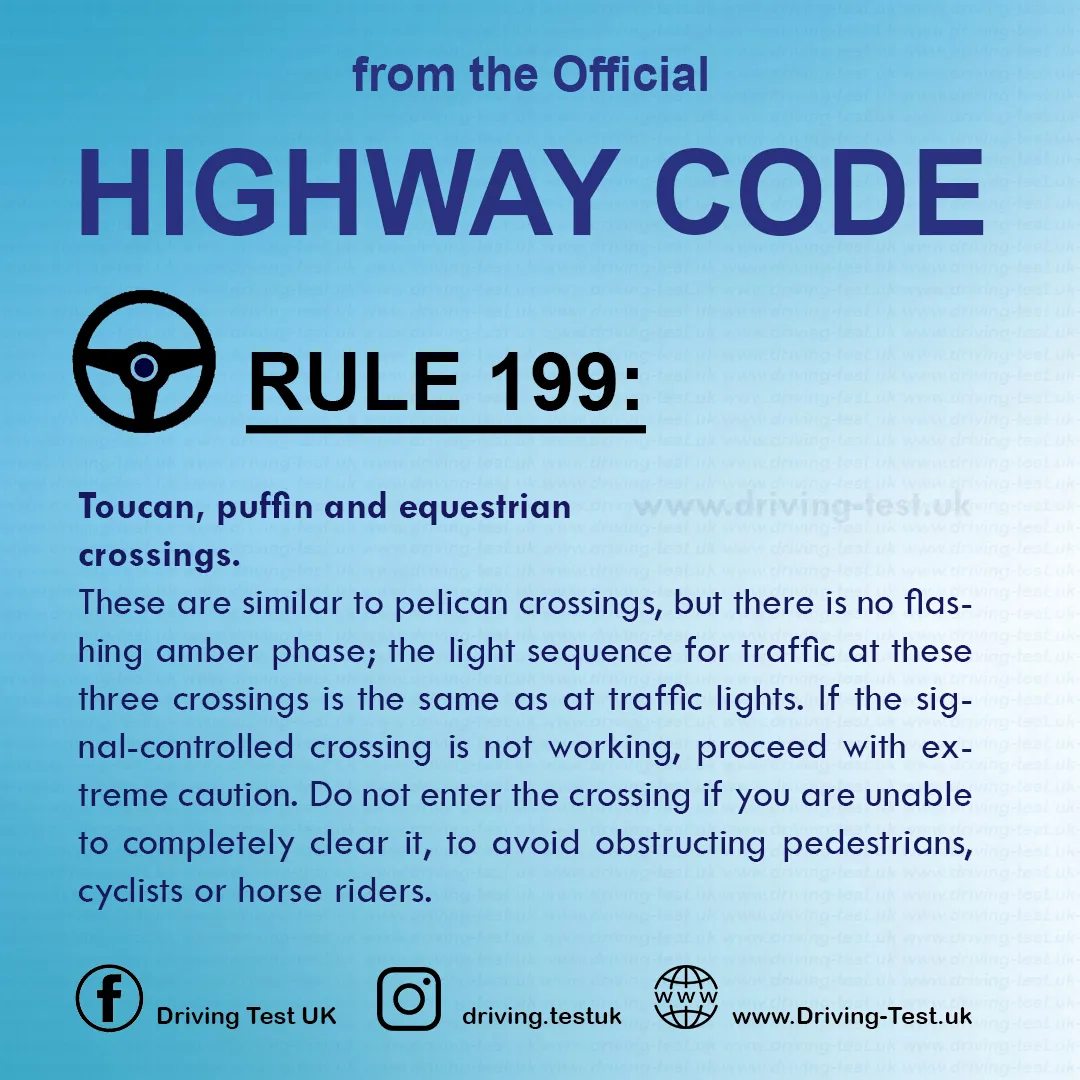 The Official Highway Code of Great Britain free pdf Using the road Rule 199