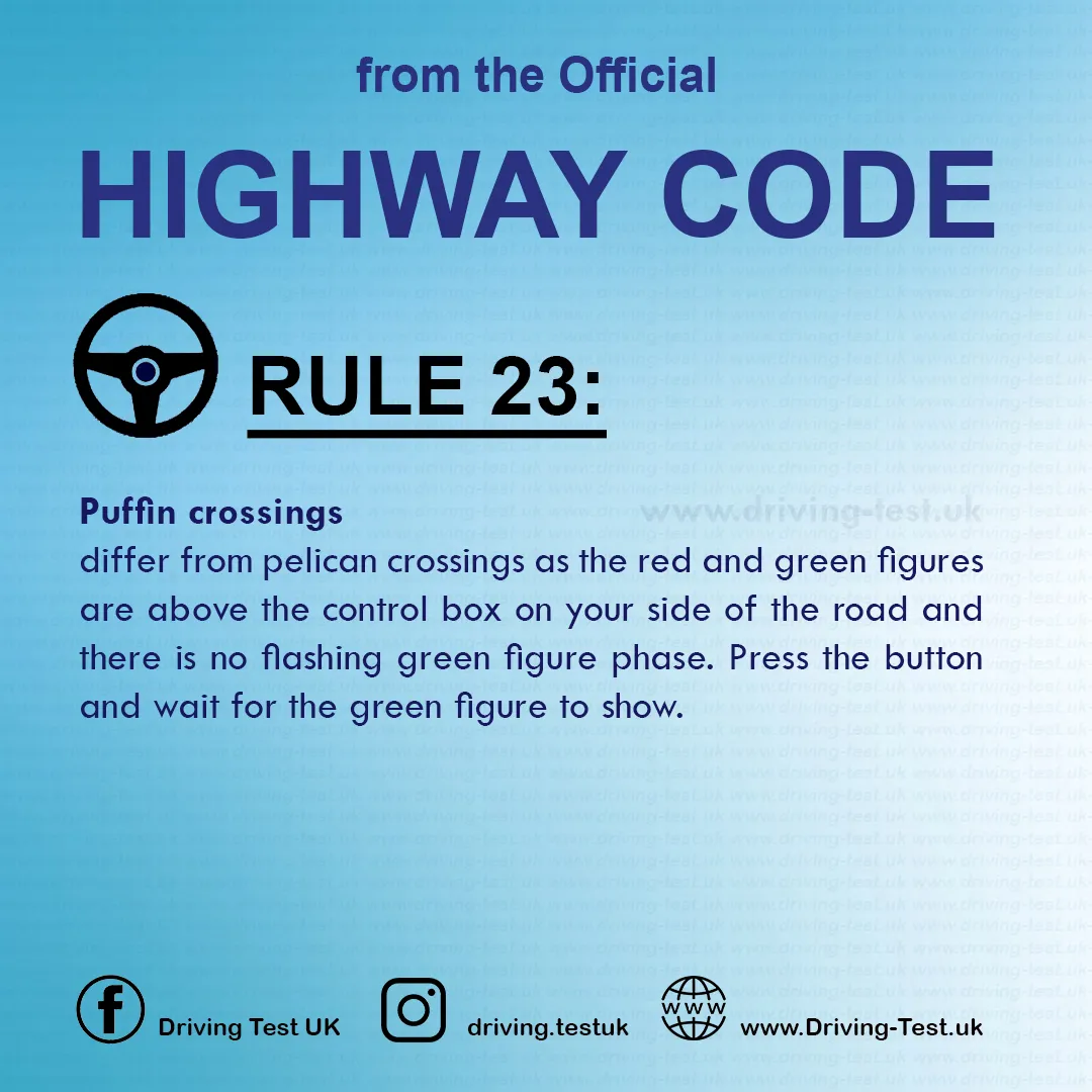 The Highway Code UK pdf Driving Rules for pedestrians Rule 23