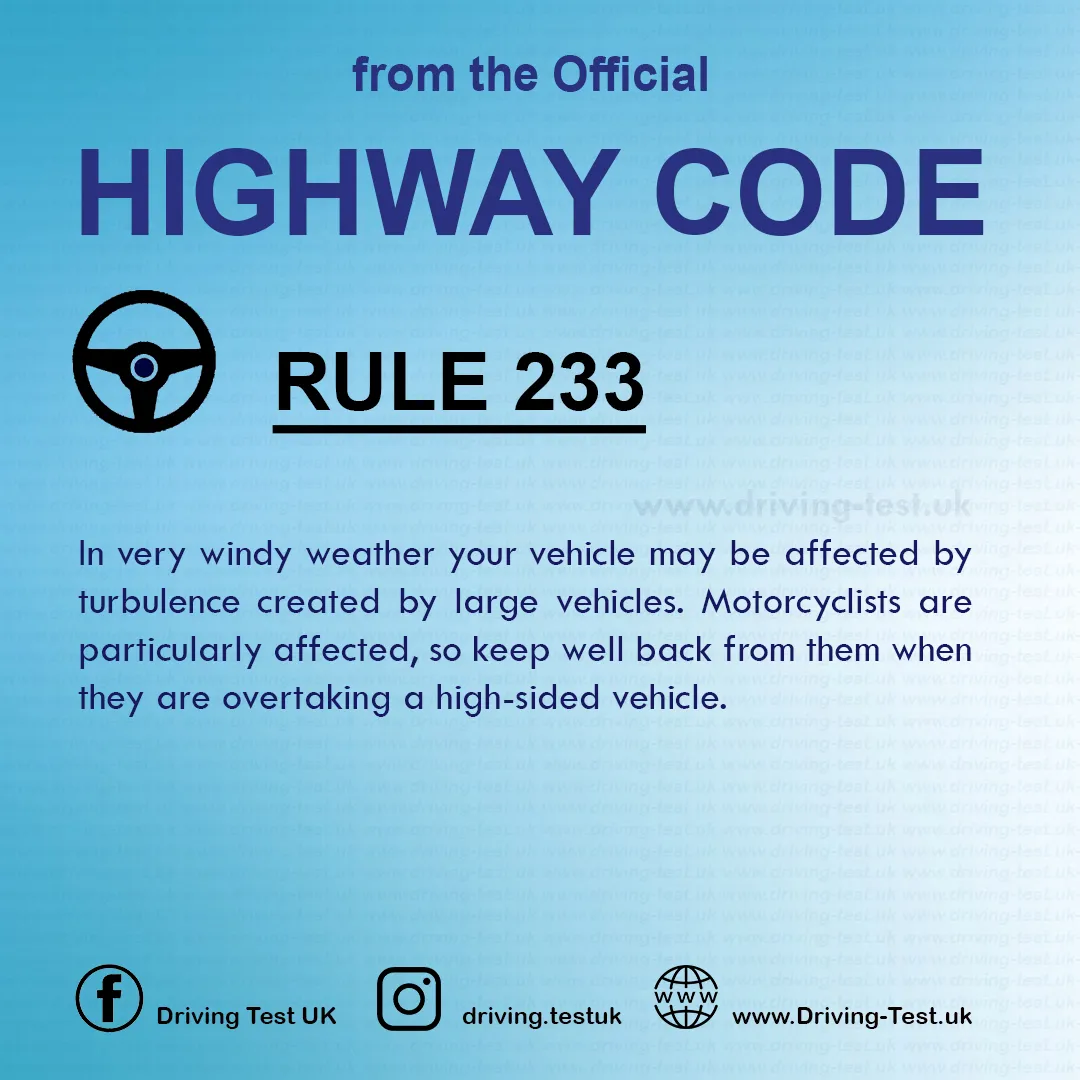 The Highway Code UK 2024 pdf Driving in adverse weather conditions Rule 233