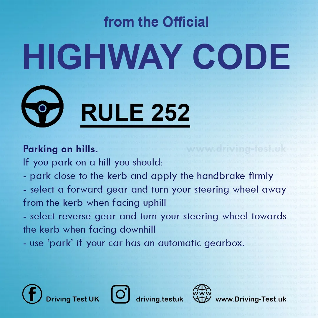 Waiting and parking rules UK London penalty points Highway Code Rule 252