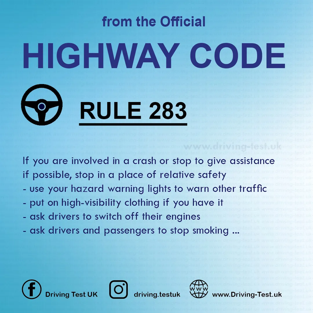 What to do if my car breaks down on motorway British Highway Code Rules free expert advice Rule 283
