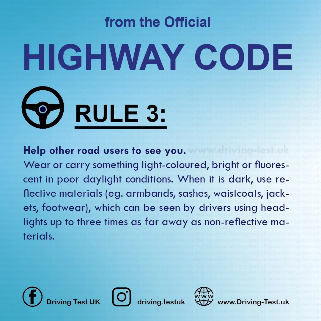 The Highway Code UK pdf Driving Rules for pedestrians Rule 3