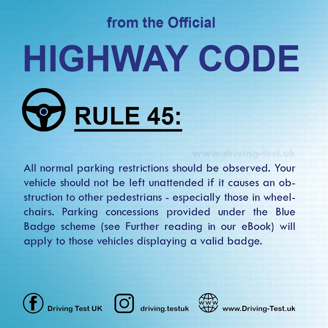 British Highway Code Rules for powered wheelchairs and mobility scooters Rule 45