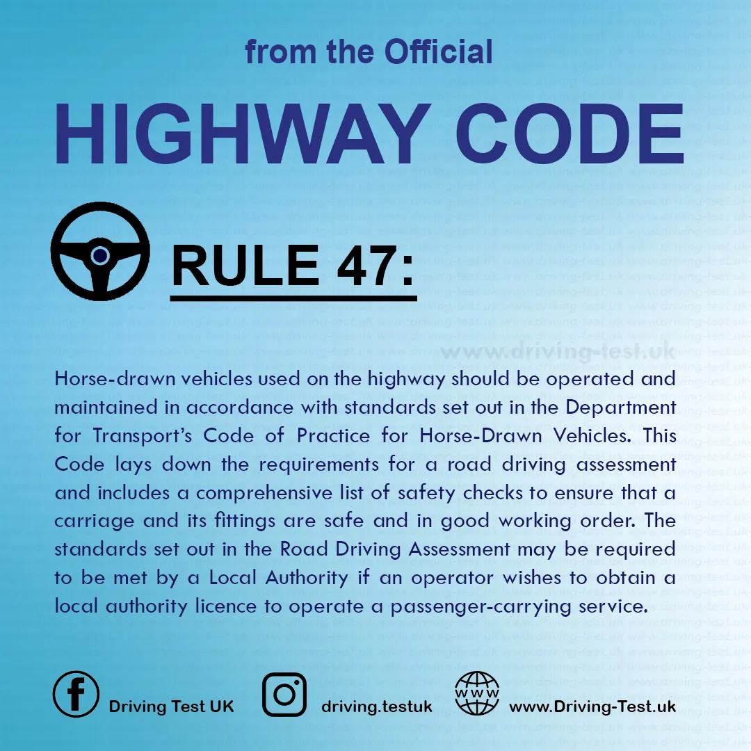 British Highway Code Rules for powered wheelchairs and mobility scooters Rule 47