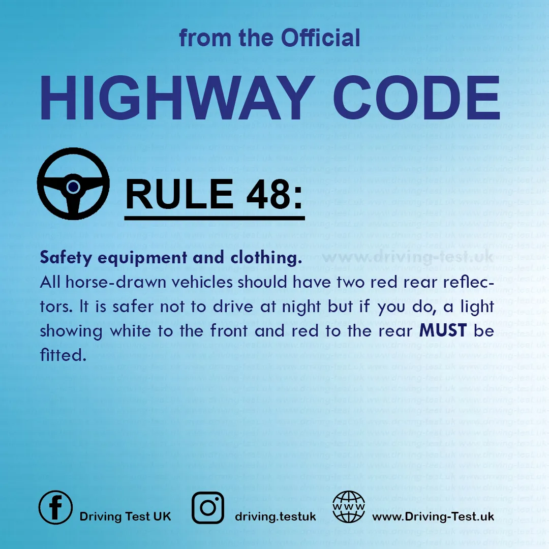 British Highway Code Rules for powered wheelchairs and mobility scooters Rule 48