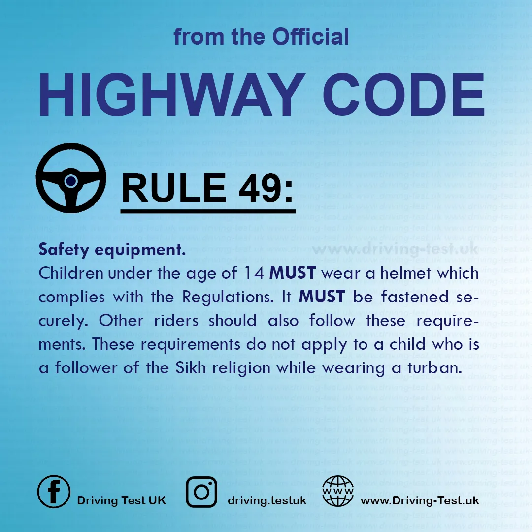 British Highway Code pdf Rules about animals Rule 49
