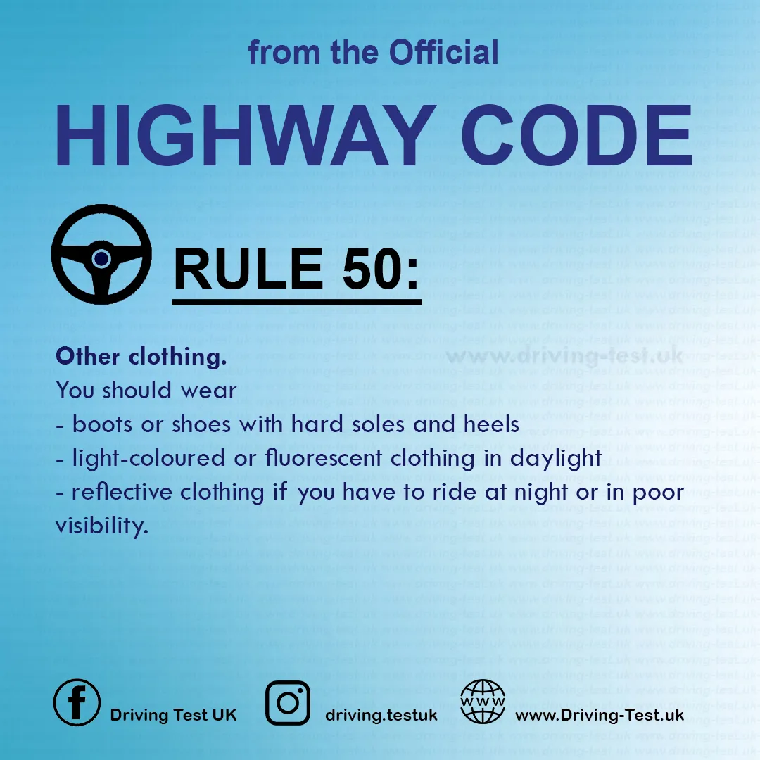 British Highway Code pdf Rules about animals Rule 50