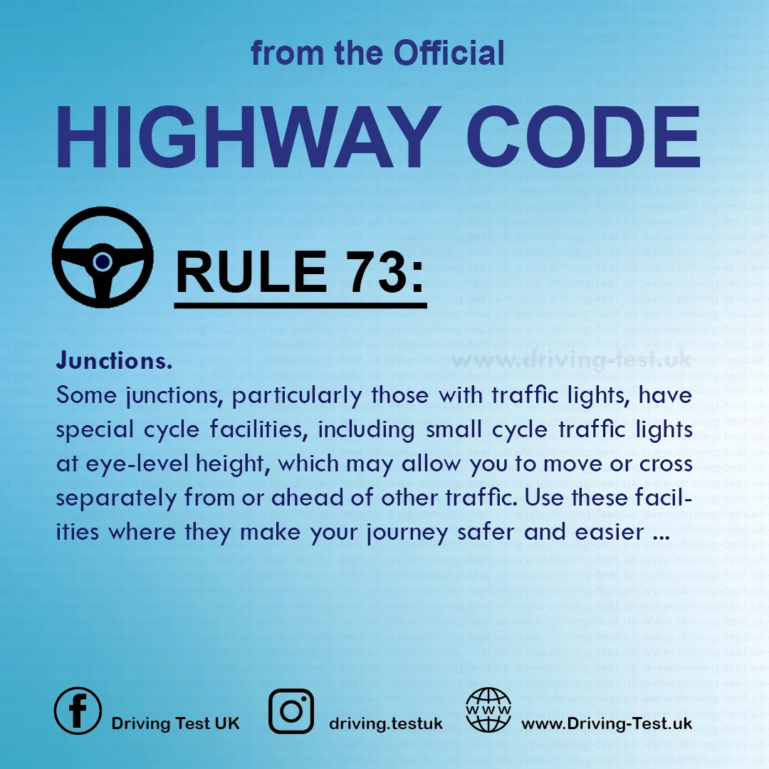 Rules for cyclists The Official British Highway Code free Rule 73