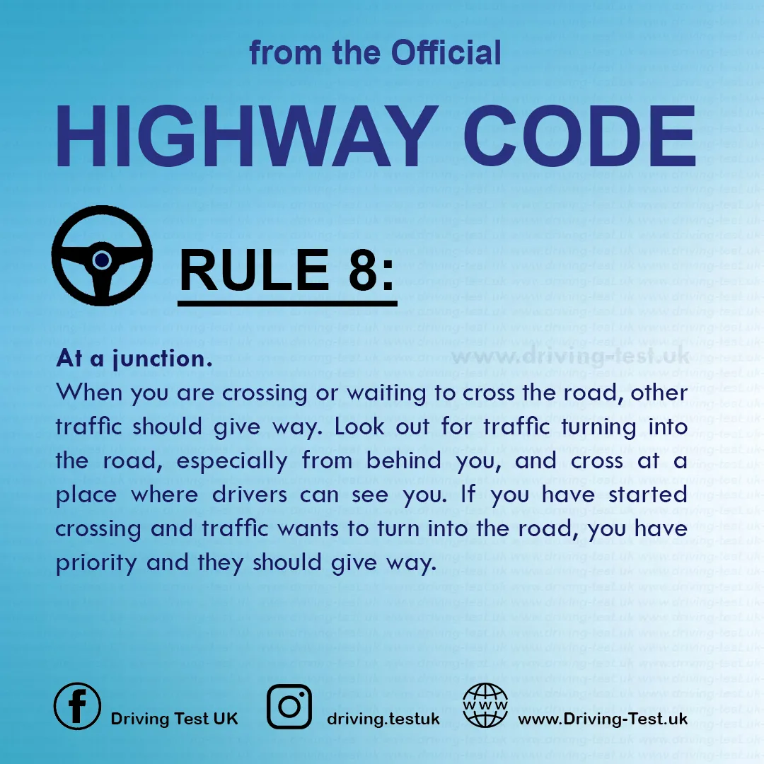 The Highway Code UK pdf Driving Rules for pedestrians Rule 8