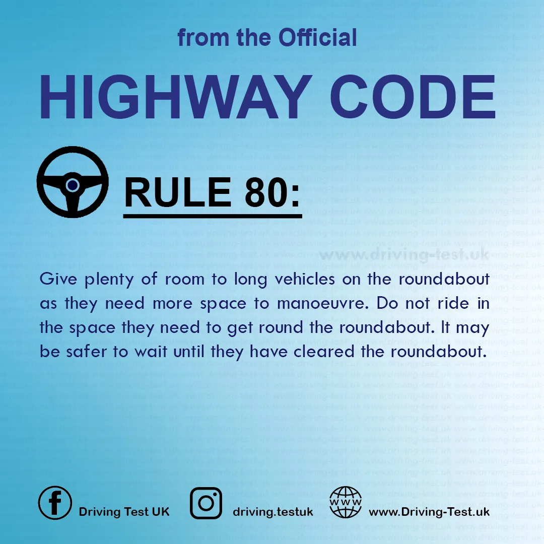 Rules for cyclists The Official British Highway Code free Rule 80